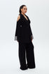 TULLE DETAILED BLACK KIMONO